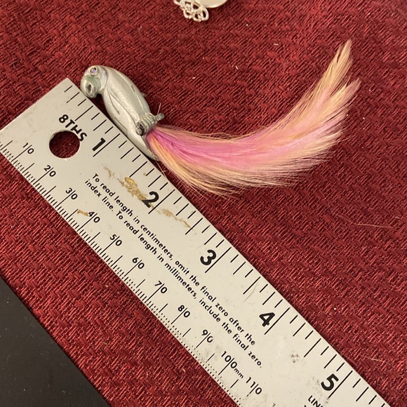 XxSOLDXX Vintage Parrot brooch in silver w real feathers collectible - Picture 6 of 7